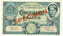 Luxembourg / P-38s1 / 50 Francs / 01.10.1932 / SPECIMEN