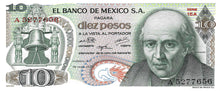 Mexico / P-063h / 10 Pesos / 15.05.1975