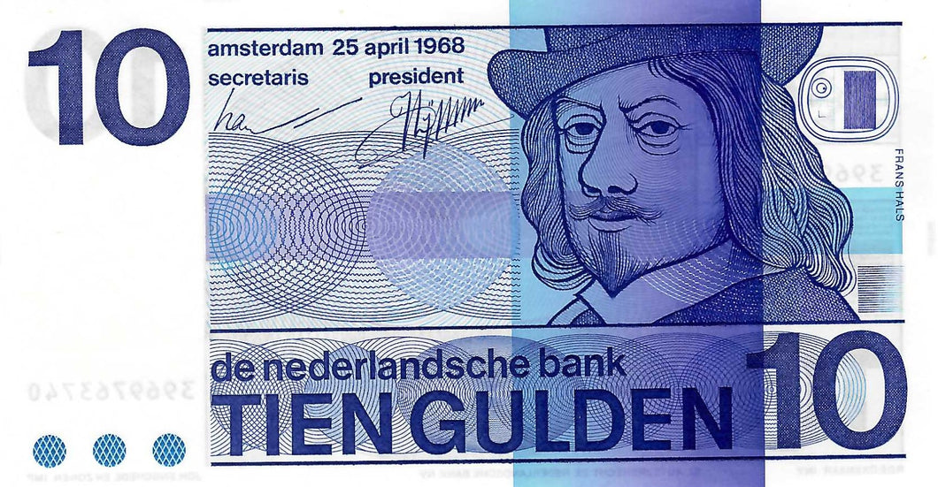 Netherlands / P-91b / 10 Gulden / 25.04.1968