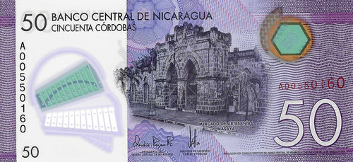 Nicaragua / P-211a / 50 Cordobas / 26.03.2014 / POLYMER-PLASTIC