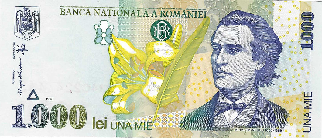 Romania / P-106 / 1000 Lei / 1998
