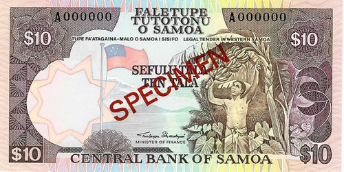 Samoa / P-27s / 10 Tala / ND (1985) / SPECIMEN