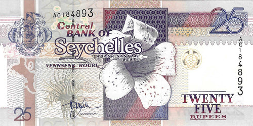 Seychelles / P-37a / 25 Rupees / ND (1998)