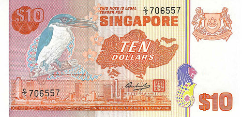Singapore / P-11a / 10 Dollars / ND (1979)