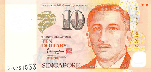 Singapore / P-48b / 10 Dollars / ND (2005) / POLYMER-PLASTIC