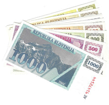 Slovenia / P-01a - 09a / 1 Tolar bis 1000 Tolarjev / (1990/91)