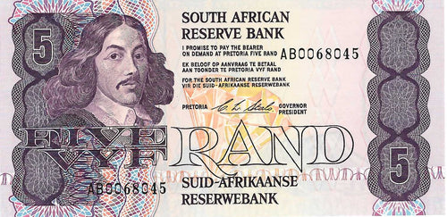 South Africa / P-119e / 5 Rand / ND (1990-94)
