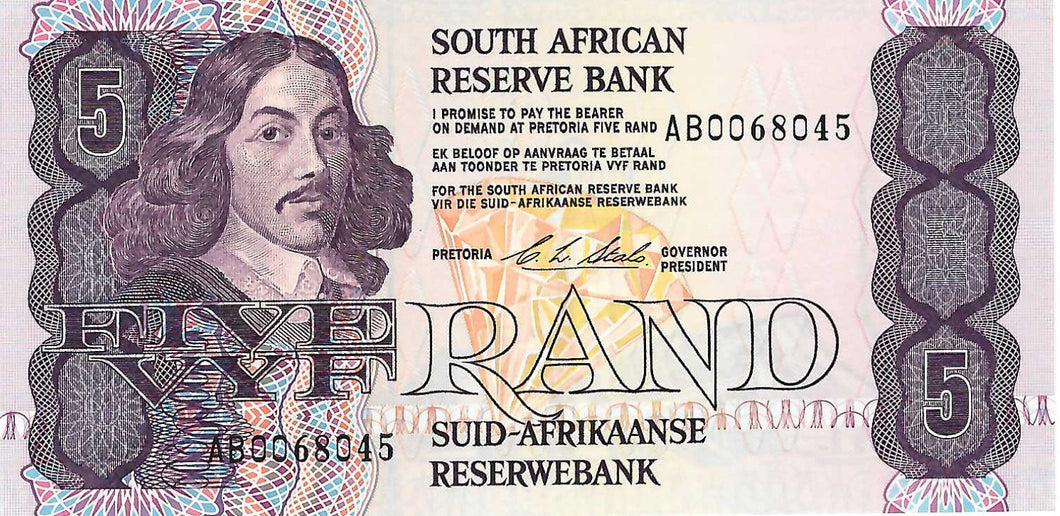 South Africa / P-119e / 5 Rand / ND (1990-94)