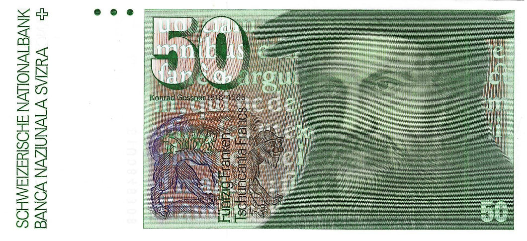 P-56d / 50 Franken 1981 / Konrad Gessner