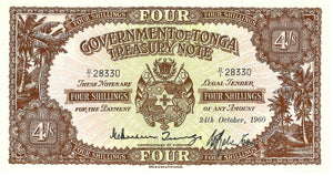Tonga / P-09d / 4 Shillings / 24.10.1960