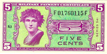 United States / P-M36a / 5 Cents / ND (1958) / MPC