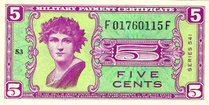 United States / P-M36a / 5 Cents / ND (1958) / MPC
