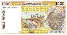 West African States / Burkina Faso / P-311Ci / 1000 Francs / (19)98