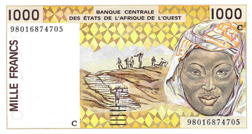 West African States / Burkina Faso / P-311Ci / 1000 Francs / (19)98