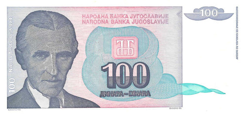 Yugoslavia / P-139a / 100 Dinara / 1994