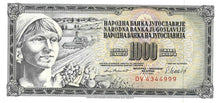 Yugoslavia / P-092d / 1000 Dinara / 04.11.1981