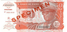 Zaire / P-59s / 50 Nouveaux Zaires / 15.02.1994 SPECIMEN