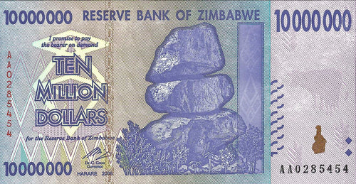 Zimbabwe / P-78 / 10 Million Dollars / 2008