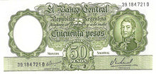 Aegentina P-276 50 Pesos ND (1968-69)