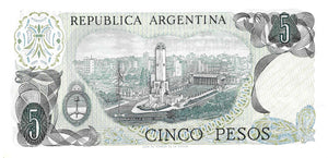 Argentina / P-294 / 5 Pesos/  ND (1974-76)