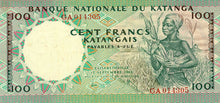 Katanga / P-12a / 100 Francs / 15.09.1962