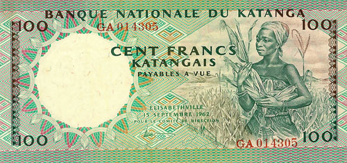 Katanga / P-12a / 100 Francs / 15.09.1962