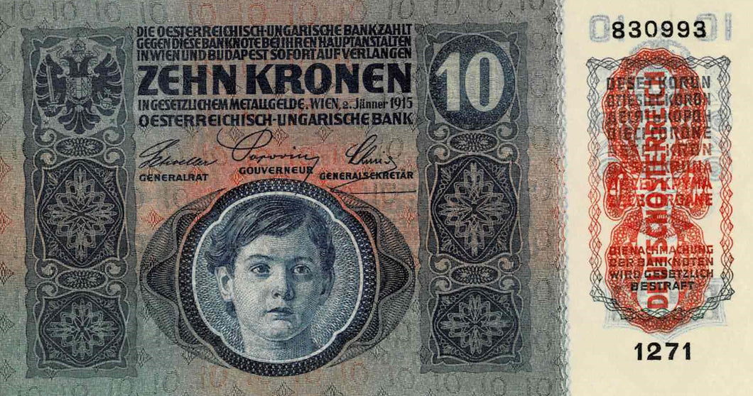 Austria P-51 10 Kronen 02.01.1915