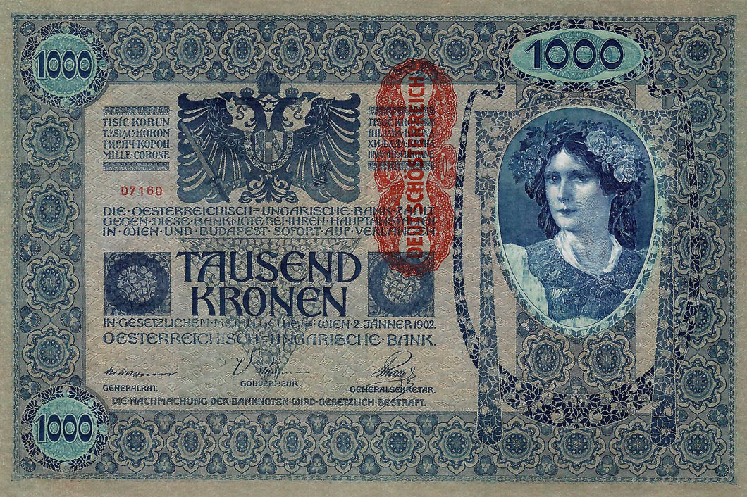 Austria P-59 1000 Krone ND (1919)