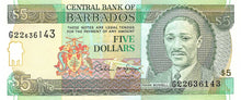 Barbados P-55 5 Dollars ND (1999)