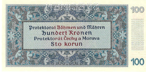 Bohemia and Moravia / P-06s / 100 Korun / 20.08.1940 / SPECIMEN