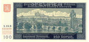 Bohemia and Moravia P-6s 100 Korun 20.08.1940