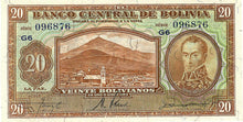 Bolivia P-131 20 Bolivianos L 1928