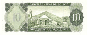 Bolivia / P-154a  / 10 Pesos Bolivianos / L 1962