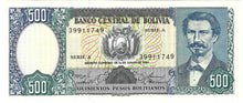 Bolivia / P-166a  /  500 Pesos Bolivianos / D 01.06.1981