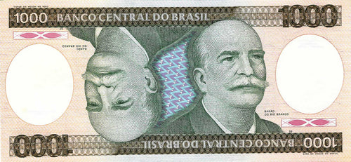 Brazil P-201d 1000 Cruzeiros ND (1981-86)