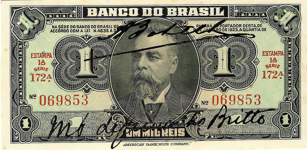 Brazil P-110Ba 1 Mil Reis L 1923 E 1A