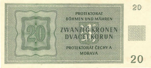 Bohemia and Moravia / P-09a / 20 Korun / 24.01.1944