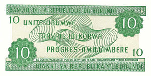 Burundi / P-33e / 10 Francs / 01.11.2007