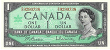 Canada P-75b 1 Dollar 1954