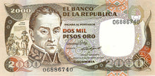 Colombia P-430d 2'000 Pesos Oro 17.12.1986
