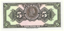 Colombia / P-386c / 5 Pesos Oro / 07.08.1947