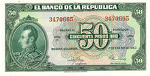 Colombia P-393d 50 Pesos 01.01.1953