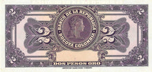 Colombia / P-390c / 2 Pesos Oro / 01.01.1950
