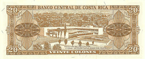 Costa Rica / P-231a / 20 Colones / 1965