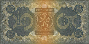 Czechoslovakia / P-15 / 5 Korun / 28.09.1921
