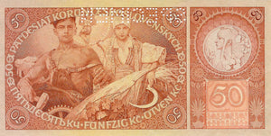 Czechoslovakia / P-22s / 50 Korun / 01.10.1929 / SPECIMEN