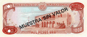 Dominican Republic / P-142s / 1000 Pesos Oro / 1992 / SPECIMEN