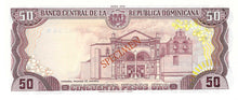 Dominican Republic / P-CS4 / 50 Pesos Oro / 1978 / SPECIMEN