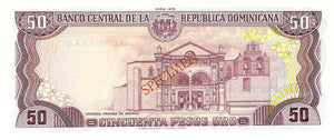 Dominican Republic / P-CS4 / 50 Pesos Oro / 1978 / SPECIMEN