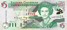 East Caribbean States P-37a 5 Dollars ND (2000)